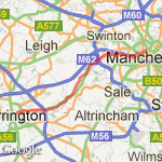 Manchester 2 warrington route map
