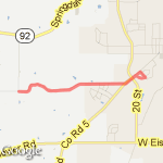 out and back route map