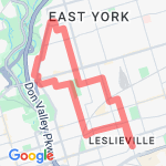 Tims to Broadview loop 10k route map