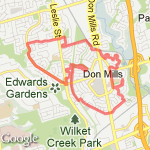 Don Mills 12km route map