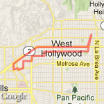 Loop from home through Weho  route map