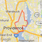 8 mi run -college hill route map