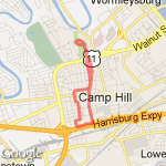 Old Goddard Trail Modified route map