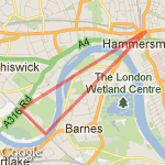 HAMMERSMITH BARNES AND BACK route map
