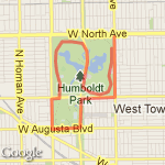 Glow-In-the-Dark Dance Party 5k Run route map