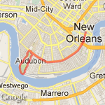 11.5 mile Down town-Audobon route map