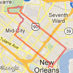 Esplanade-Canal from Down Town route map