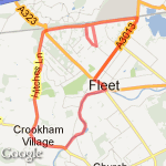 Elvetham - Church Crookham - Avenue Road loop route map