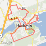 huntsville 15k route map