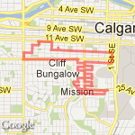 First day in calgary route map