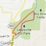 Lewisville Park 2 mile Loop route map