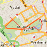 Green Park- Short Run route map