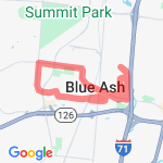 Cooper to Plainfield, Hunt to Cooper, Delray route map