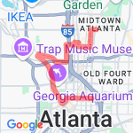 Intown 13 Mile Long Run route map