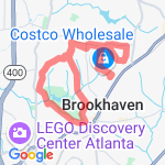 LAF to CCity - Long route map