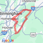 Brownnell-Old Leeds- Rex Lake-119-Caldwell Mill - Cahaba Heights route map