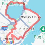 Peninsula & Back Bay Loop route map