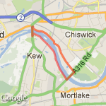 kew bridge to chiswick bridge circuit route map