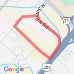  lap run with pace changes route map