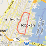 Hoboken Half loop route map