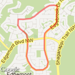 Calgary - Edgebrook Dr to Edgevalley Dr to Edenwold Dr Loop route map