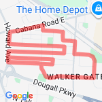 neighbourhood 9 1/2 km route map
