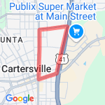 2 mile loop in Cartersville GA route map