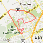 Killer Hill 9 k route map