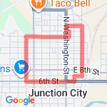 3 miles JC route map