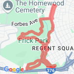 Frick park 4 mile loop route map