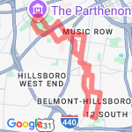 7.18 mi centennial loop route map