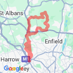 Barnet Herts loop route map