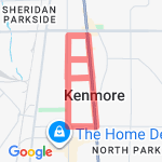 palmer to elmwood to lowwell to delaware to kenmore ave to elmwood to tulane to delaware to palmer  route map