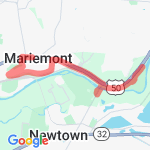 Mariemont Rd & Bike Trial 8M  route map