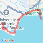Goleta Pier route map
