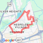 Meron/Winston 5 Miler route map