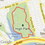 High park Run route map