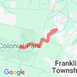 Colonial Park from Mom's route map