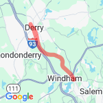 Derry rail trail and windham rail trail  route map