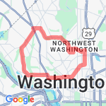 11er Mt Pleasant/Tenley/Foxhall/Home route map