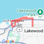 Clifton Park 4-mile route route map