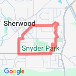 Willamette/Sunset Loop route map