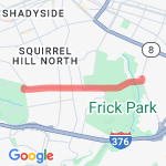 schenley and back 4 mile route map