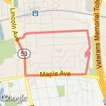 Training for 5k route map