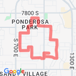 Neighborhood 5 k route #2 route map