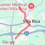 5 mile out and back route map