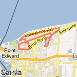 Hospice 17K training run route map