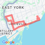 Beaches/Riverdale 11 miles route map