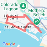 6 mile Belmonte Shore run route map