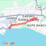 8mi Vieja Valley to Goleta Beach & Back route map